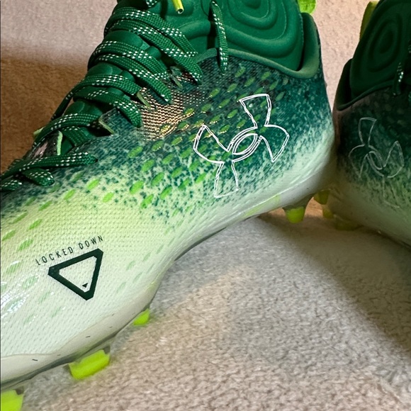 NEW Under Armour Spotlight Lux MC 2.0 Football Cleats Green Men Size 12 main image 5
